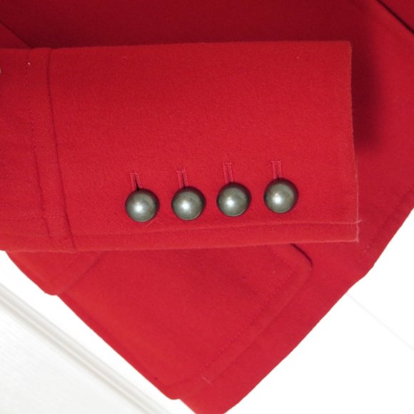 MICHAEL KORS - Military style Red Pea Coat - Picture 4 of 8